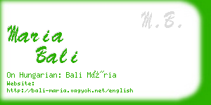 maria bali business card